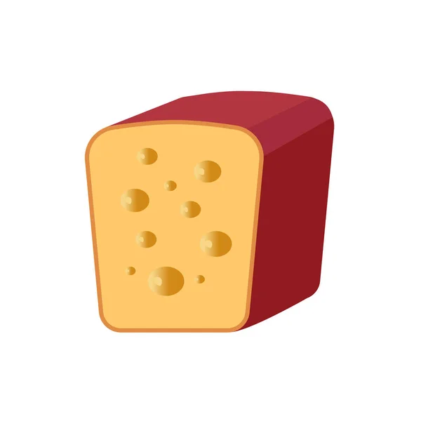 奶酪切成两半 — 图库矢量图片