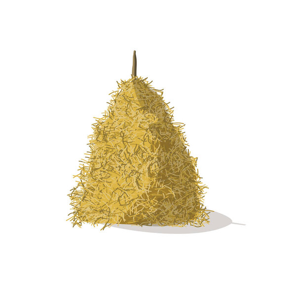 Haystack on the white background