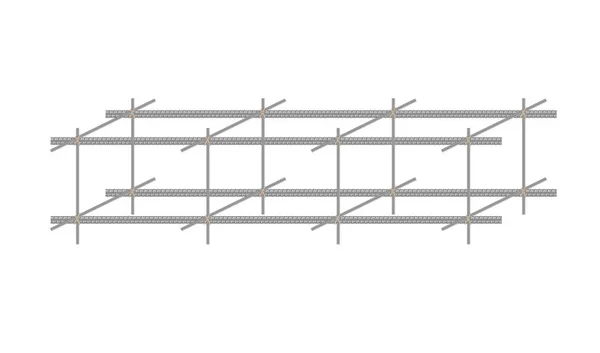 Una jaula de barras de refuerzo atada — Vector de stock
