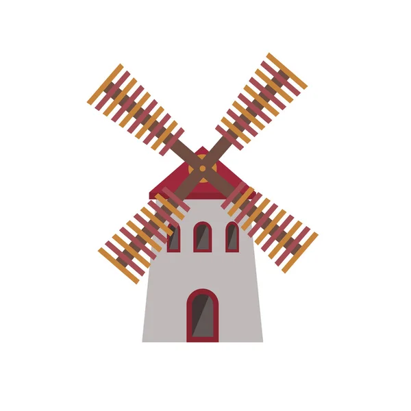 Векторная иллюстрация ветряных мельниц — стоковый вектор
