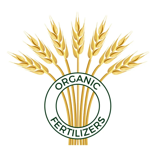 Etiquetas de fertilizantes orgánicos — Archivo Imágenes Vectoriales