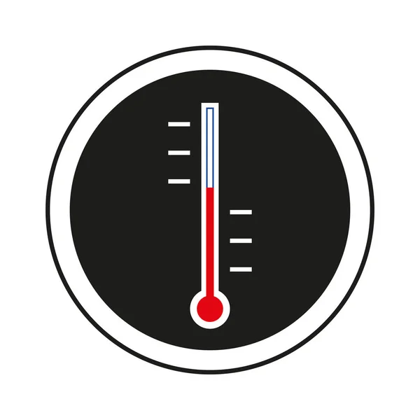 Thermomètre rond vecteur — Image vectorielle