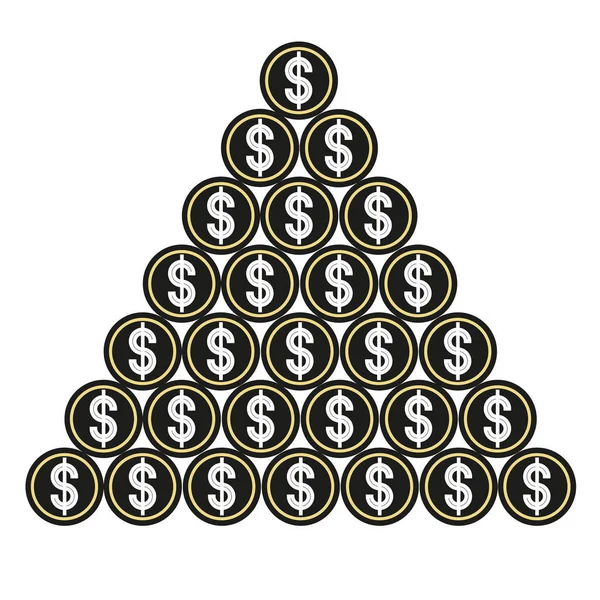 Piramida z dolara — Wektor stockowy