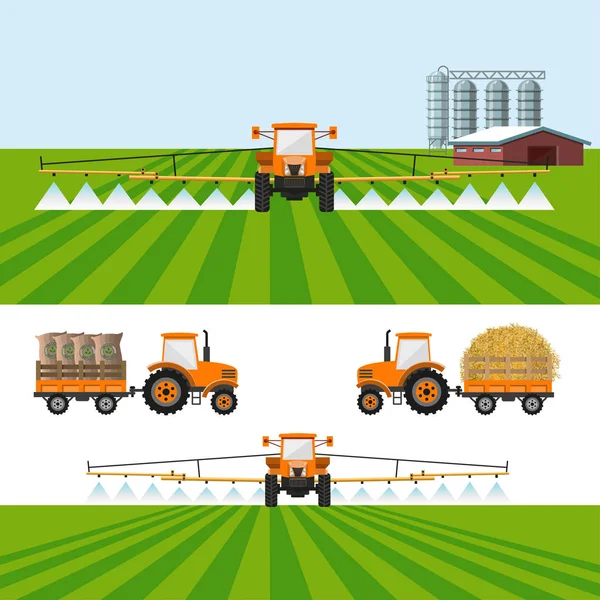 Jordbruk och jordbruk. — Stock vektor