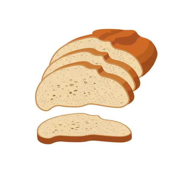 切片的面包矢量 — 图库矢量图片