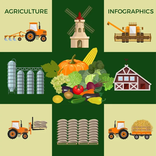 Agricultura y agricultura — Archivo Imágenes Vectoriales