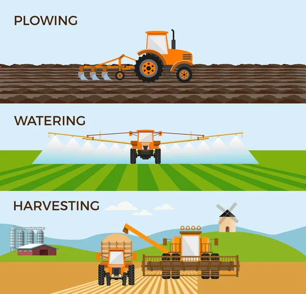 Agricoltura e agricoltura . — Vettoriale Stock