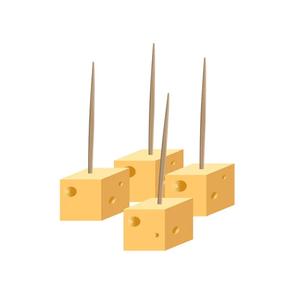 Vettore di cubetti di formaggio — Vettoriale Stock