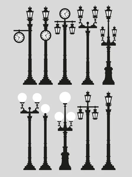フラット スタイルの街灯 — ストックベクタ