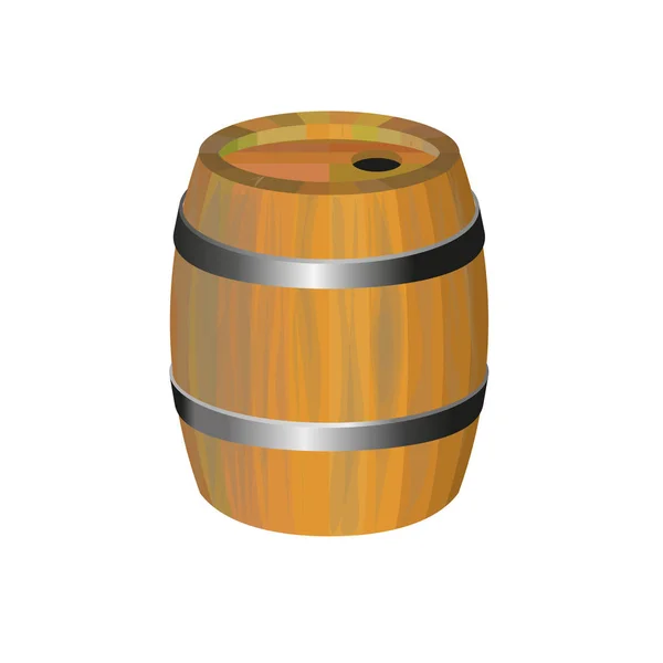 木製の樽のベクトル — ストックベクタ