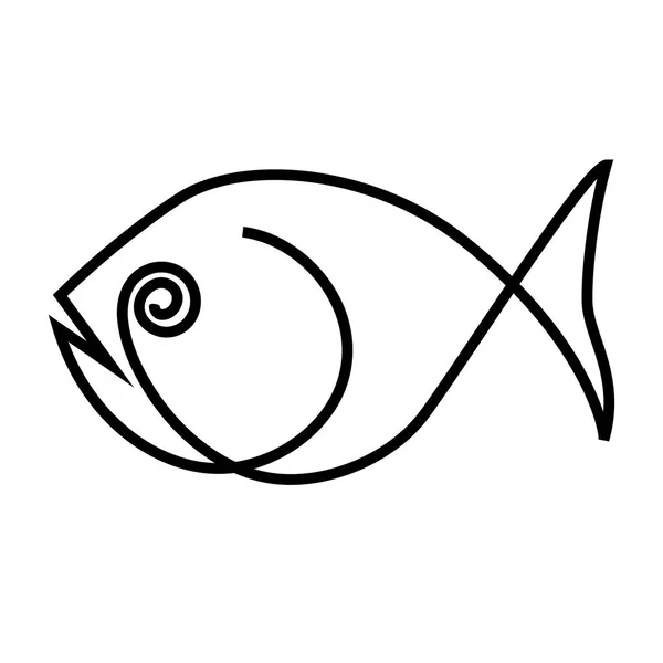 Fischvektorsymbol — Stockvektor