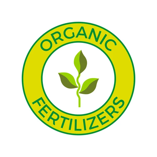 Etiquetas de fertilizantes orgânicos — Vetor de Stock
