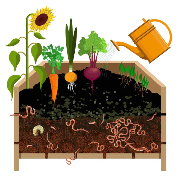 Compost pile vector — Stock Illustration Compost pile vector Stock Vector