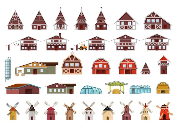 Farm buildings and constructions — Stock Illustration Farm buildings and constructions Royalty Free Stock Illustrations