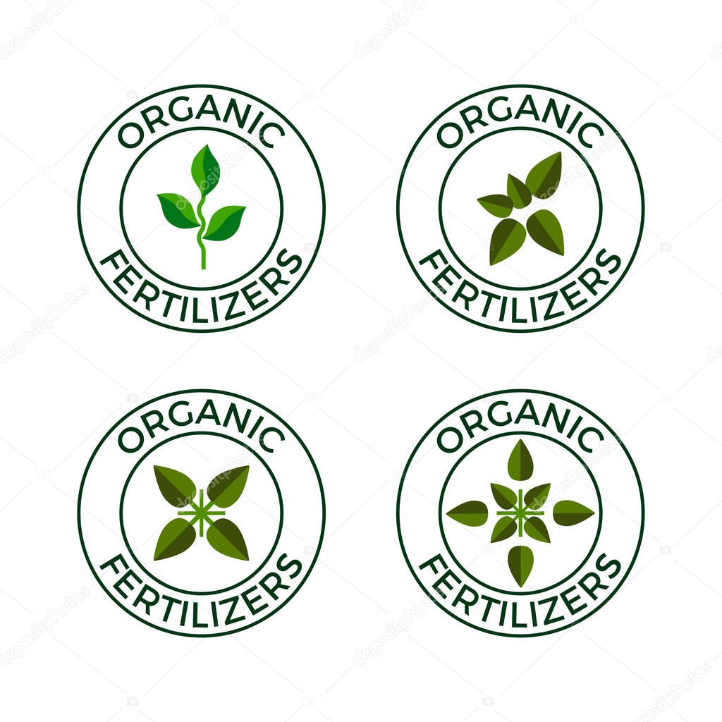 Vector lables for organic fertilizers