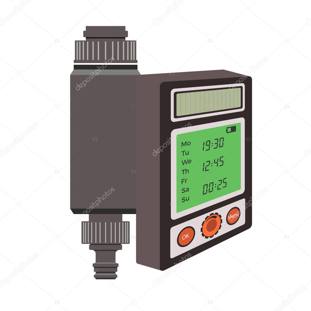 Water timer vector