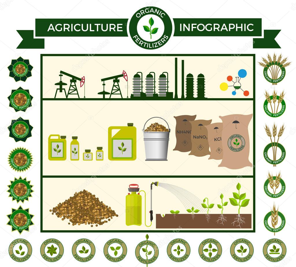 Vector fertilizer infographic