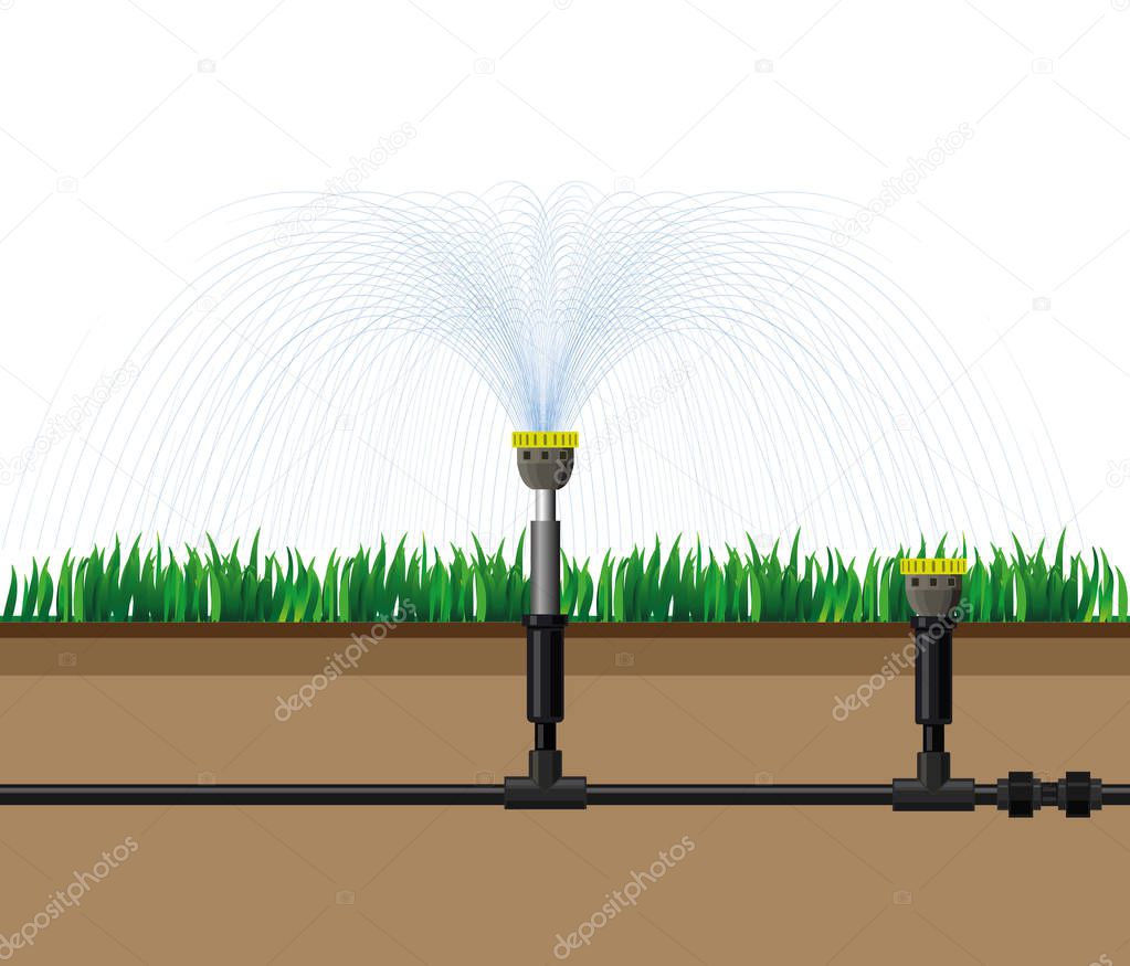 Automatic sprinklers watering