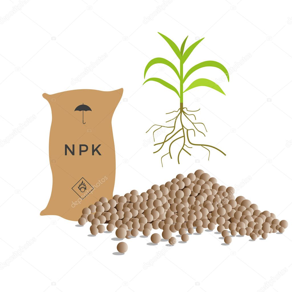 Granulated fertilizers vector 
