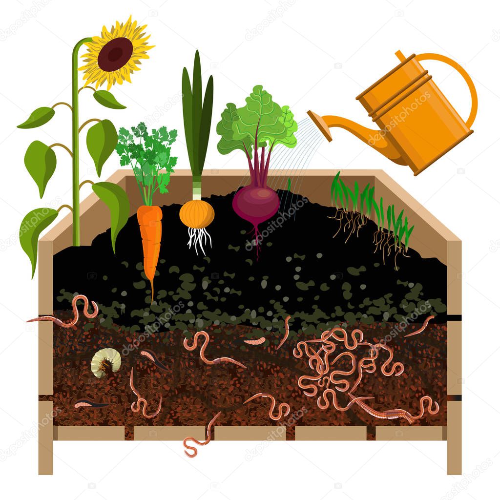 Compost pile vector