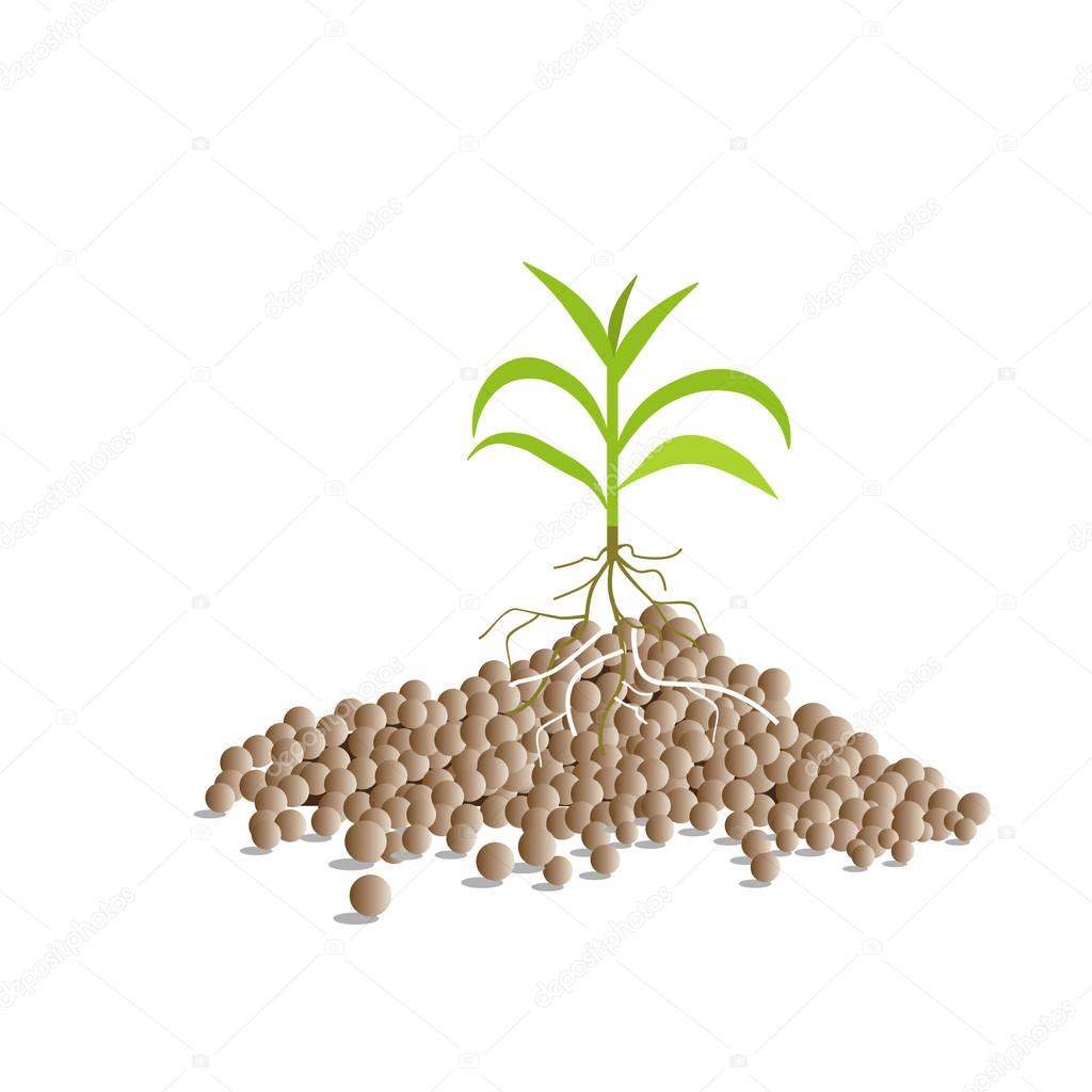 Granulated fertilizers vector 