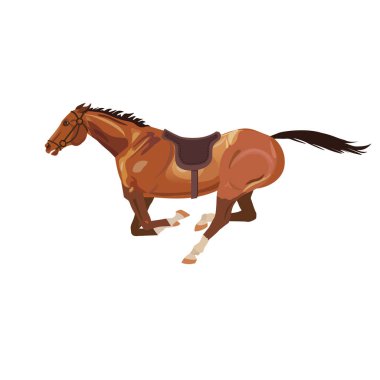 Galloping horse vector clipart