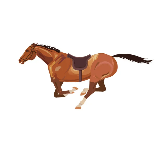 Скачущий конный вектор — стоковый вектор