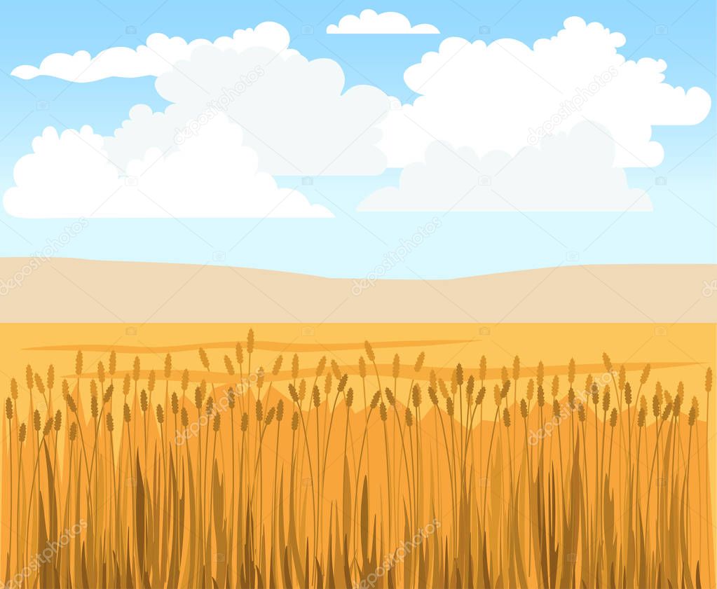 Vector wheat field