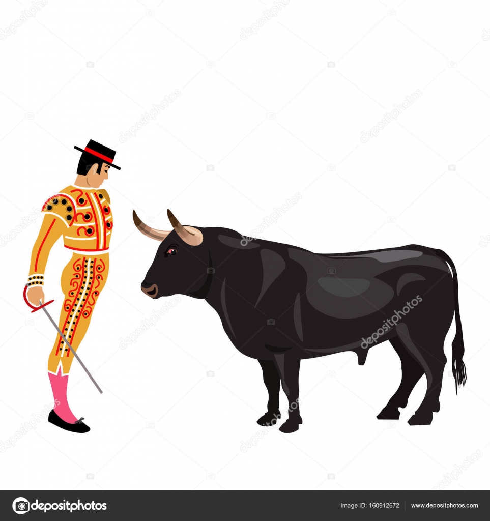 Bullfighting. Bull and matador Stock Vector Image by ©newgena #160912672