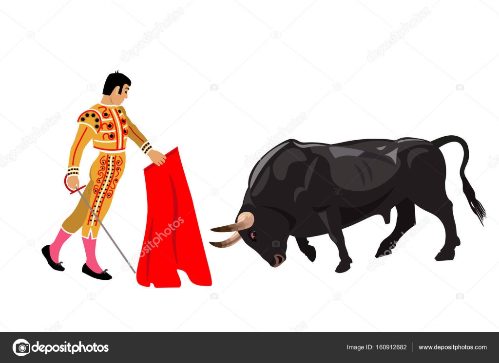 Bullfighting. Bull and matador Stock Vector Image by ©newgena #160912682