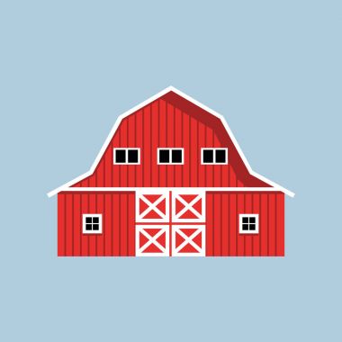 Kırmızı çiftlik barn