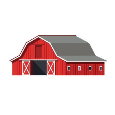 Kırmızı çiftlik barn