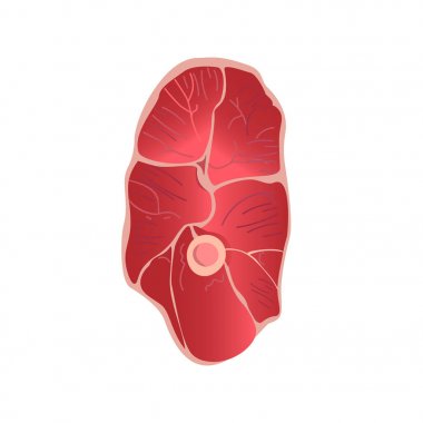 Ham bir yuvarlak biftek