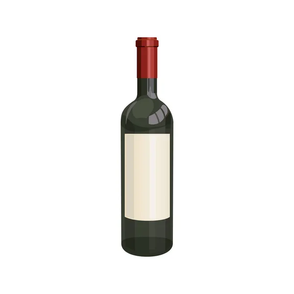 Röd vinflaska — Stock vektor