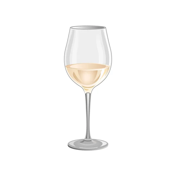 Verre à vin blanc — Image vectorielle