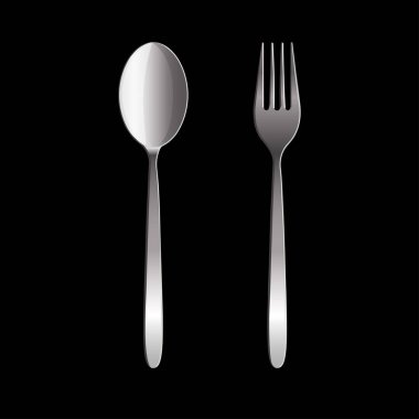 Çatal ve kaşık vektör