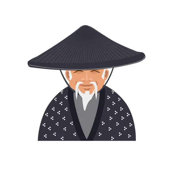 Oudere Japanse man — Stockvector