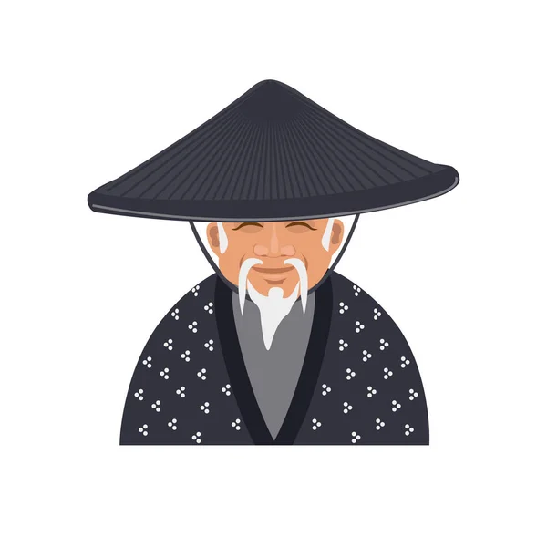 Régebbi japán férfi — Stock Vector