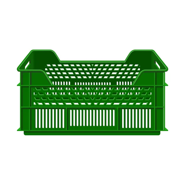 Empty plastic crate — Stock Vector