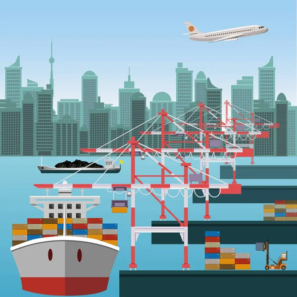 Denizcilik konteyner terminali.