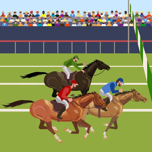 Horse racing competition — Stock Vector