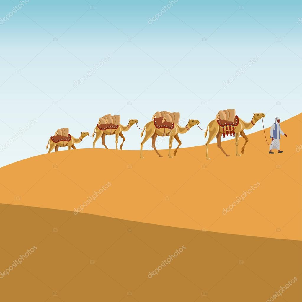 Caravan in the desert