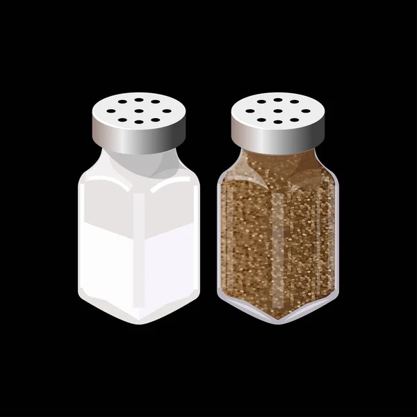 Salt and pepper shakers — Stock Vector