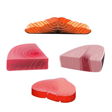 Kırmızı balık dilimleri