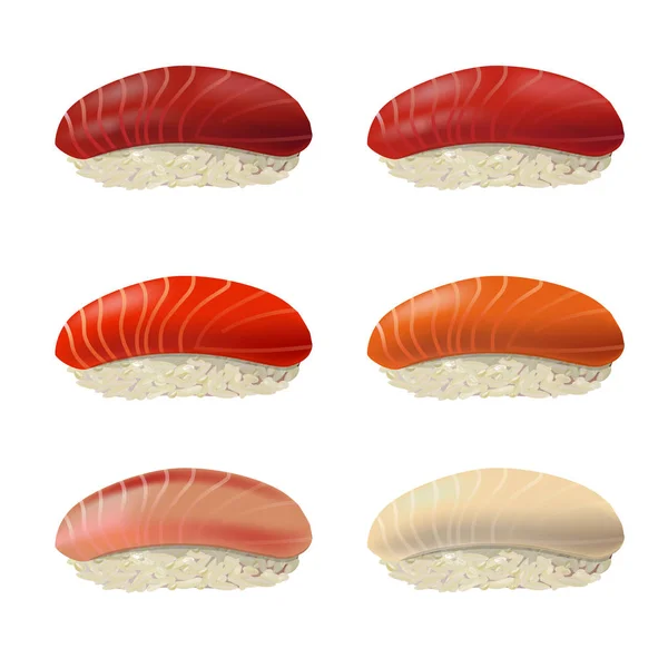 Ensemble de sushis nigérians — Image vectorielle