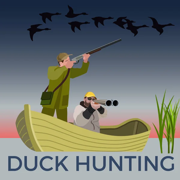 Vector de caza del pato — Archivo Imágenes Vectoriales