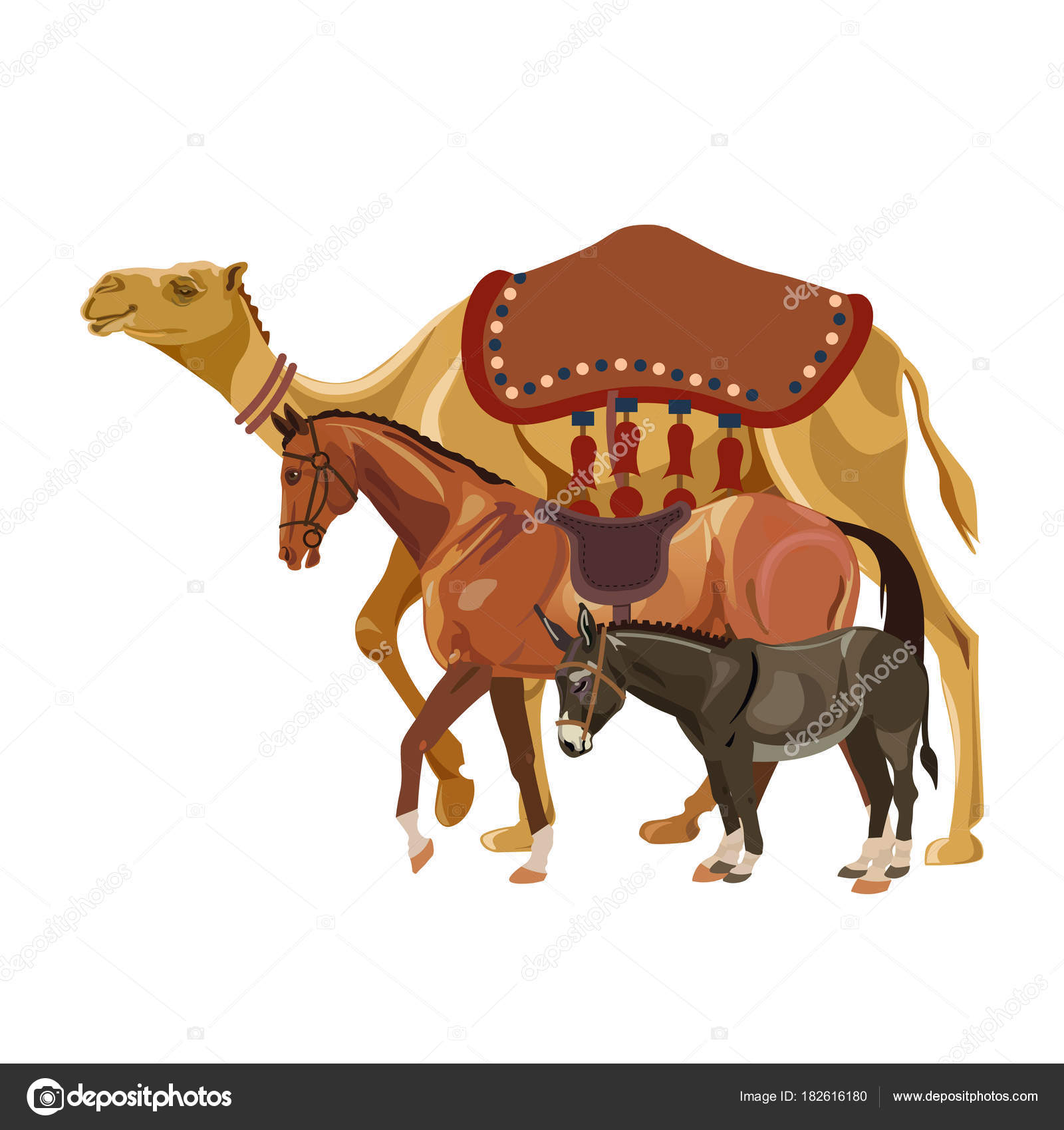 Pack animals vector Stock Vector by ©newgena 182616180