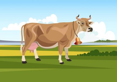 çayır üzerinde inek