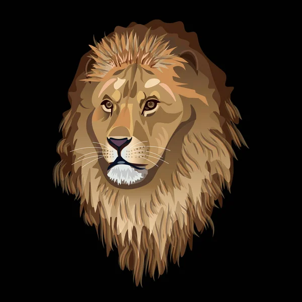 Retrato de un león — Vector de stock