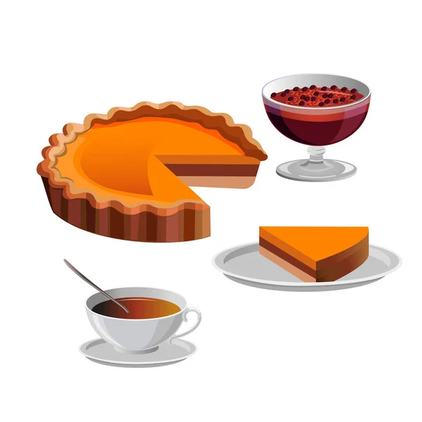Domácí dýňový koláč — Stockový vektor